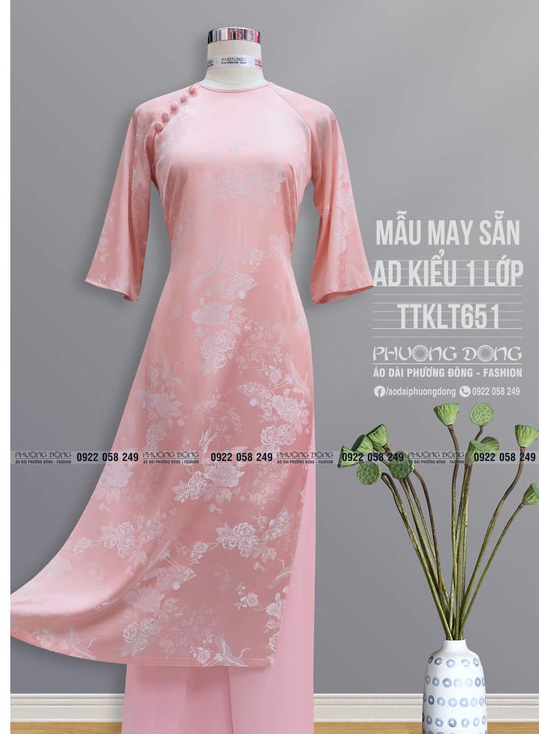 Áo Dài Phom Trẻ Gấm Lụa Phom Suông TTKLT651